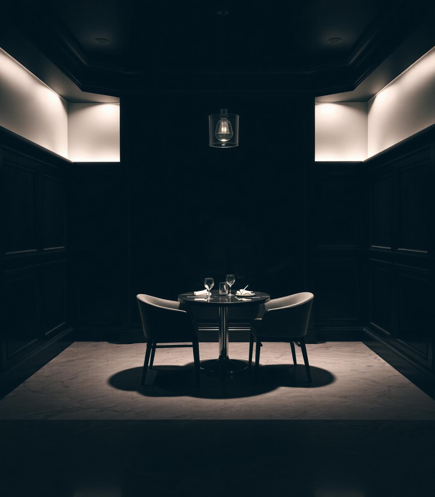 Private dining room — intimate setting for executive conversation